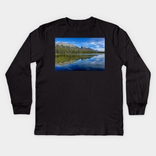 Endless Ridge Chain mountain range Jasper National Park Kids Long Sleeve T-Shirt
